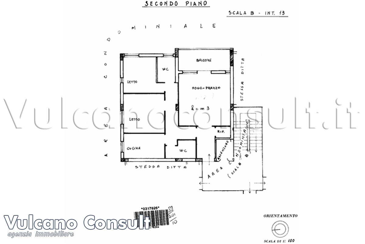 Planimetria secondo piano