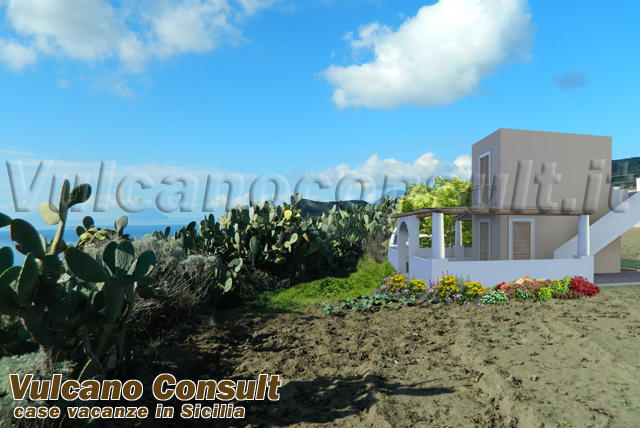 Rendering villetta / vista mare
