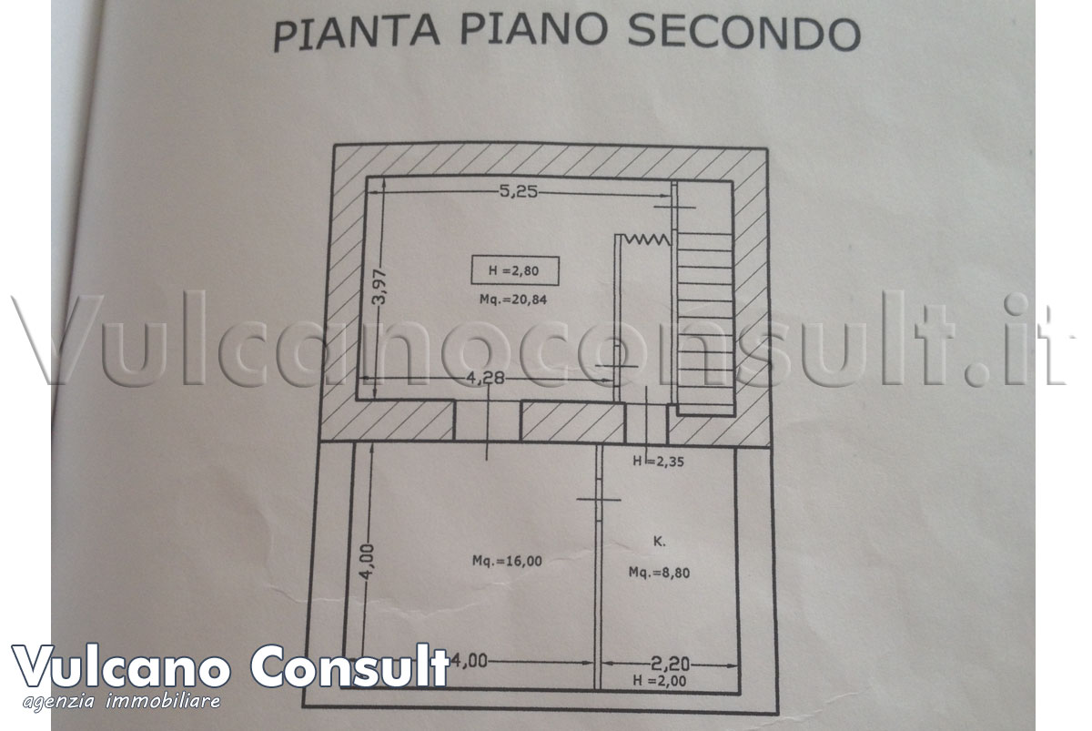 Planimetria secondo piano