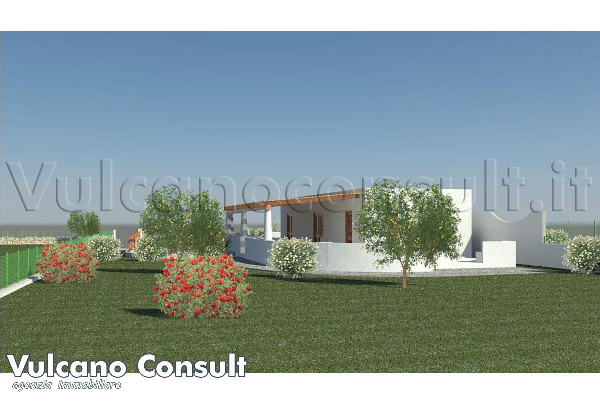 Vendesi terreno con progetto villetta Quattropani 