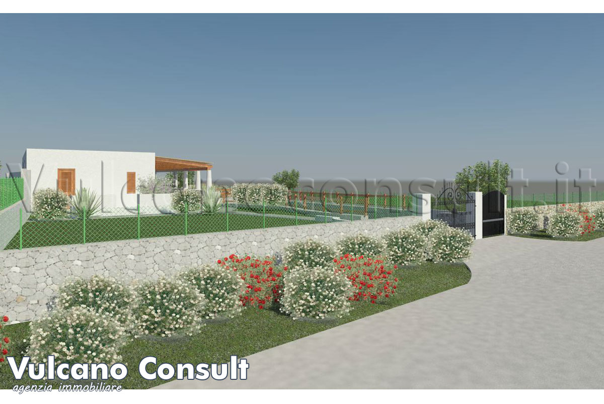 Vendesi terreno con progetto villetta Quattropani 